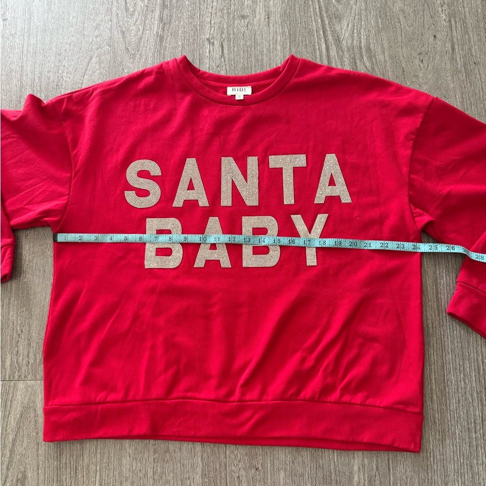 BiBi “SANTA BABY” Rhinestone Sweatshirt - Picture 5 of 10